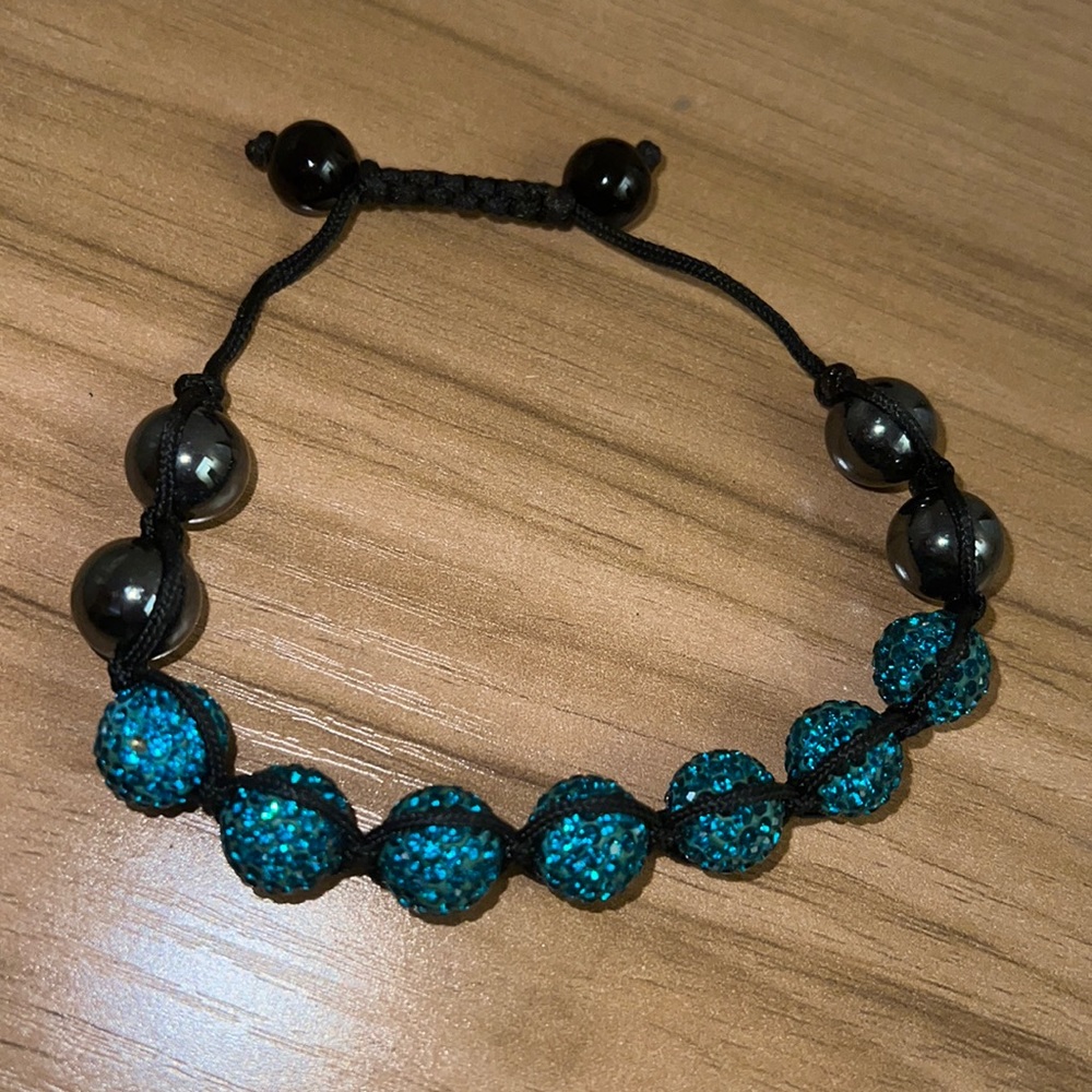 Teal Shamballa Bracelet